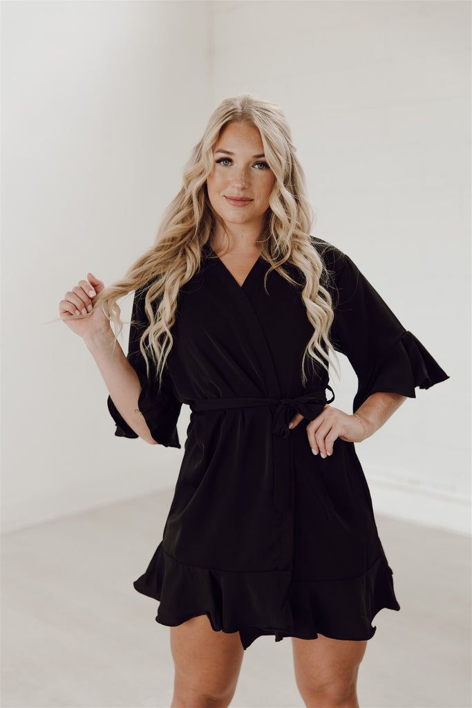 Solid Ruffle Robes