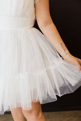 Taylor Mini White Bridal Party Dress