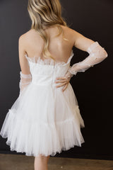 Taylor Mini White Bridal Party Dress