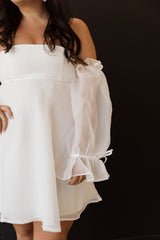 Mia Flounce Sleeve Bride To Be Dress