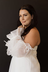 Mia Flounce Sleeve Bride To Be Dress