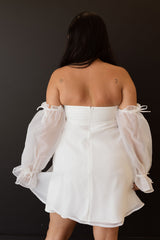 Mia Flounce Sleeve Bride To Be Dress