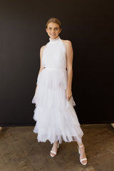 Lucy Tiered Long Tulle Bridal Dress