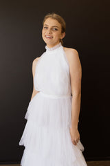 Lucy Tiered Long Tulle Bridal Dress