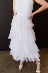 Lucy Tiered Long Tulle Bridal Dress