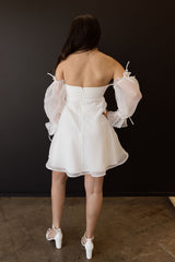 Mia Flounce Sleeve Bride To Be Dress