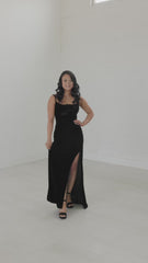 Reese Velvet Cowl Neck Bridesmaid Dress