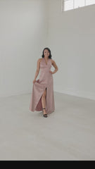 Aniston Satin Halter Bridesmaid Dress