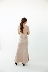 Margot Satin Low Back Bridesmaid Dress