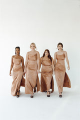 Reese Satin Cowl Neck Bridesmaid Dress