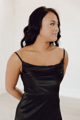 Reese Satin Cowl Neck Bridesmaid Dress