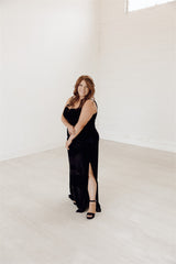 Reese Velvet Cowl Neck Bridesmaid Dress