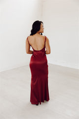 Margot Satin Low Back Bridesmaid Dress