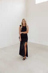 Margot Satin Low Back Bridesmaid Dress