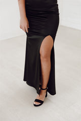 Margot Satin Low Back Bridesmaid Dress