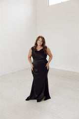 Margot Satin Low Back Bridesmaid Dress
