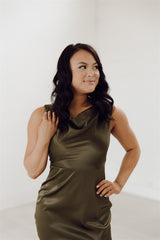 Margot Satin Low Back Bridesmaid Dress