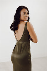 Margot Satin Low Back Bridesmaid Dress