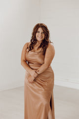 Reese Satin Cowl Neck Bridesmaid Dress