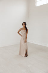 Reese Satin Cowl Neck Bridesmaid Dress