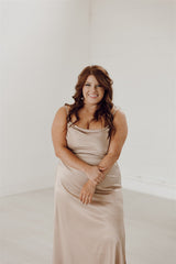 Reese Satin Cowl Neck Bridesmaid Dress