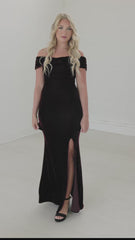 Cassie Velvet Off Shoulder Bridesmaid Dress