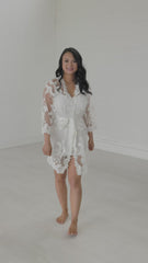 Bride, robe, romantic, lace