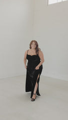 Reese Velvet Cowl Neck Bridesmaid Dress