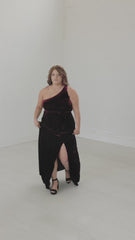 Kate Velvet One Shoulder Bridesmaid Dress