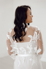 Bride, robe, romantic, lace