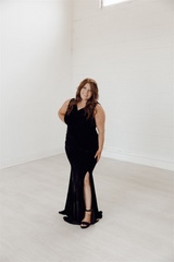 Margot Velvet Low Back Bridesmaid Dress