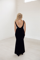 Margot Velvet Low Back Bridesmaid Dress