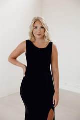 Margot Velvet Low Back Bridesmaid Dress