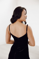 Reese Velvet Cowl Neck Bridesmaid Dress