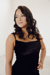 Reese Velvet Cowl Neck Bridesmaid Dress