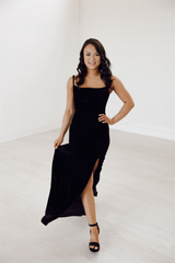 Reese Velvet Cowl Neck Bridesmaid Dress