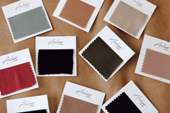 Satin fabric swatch cards